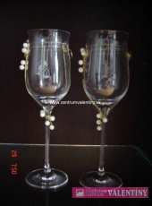 Svadobné poháre zdobené